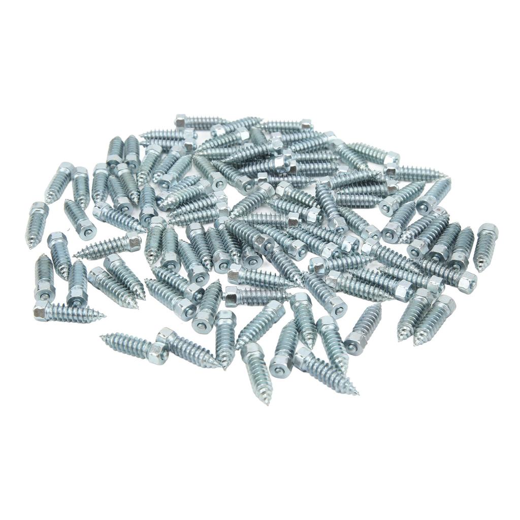 100pcs Tire Spikes M8 Excellent Grip Anti Slip Wheel Tire Stud Universal for Loader Skid Steer Forklift