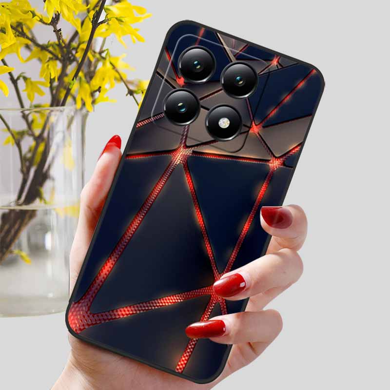 For Xiaomi 14T / 14T Pro Case Fashion Black TPU Marble Painted Cover for Xiaomi 14T Pro Shockproof Shell Capa Silicon Bag 6.67''