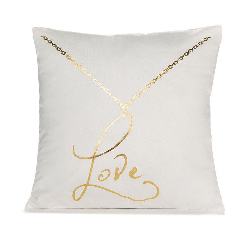 Cushion Geometric Bronzing Cover Fashion Classical Home Decor Pillow Cover Case