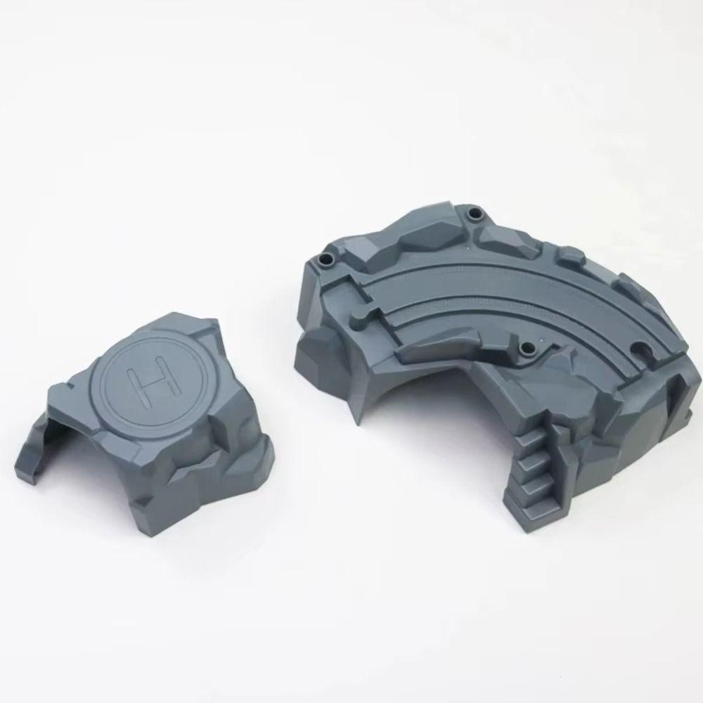 Mountain Cave Track Train Double Tunnel Simulation Wooden Track Train Toy  Kids Toy