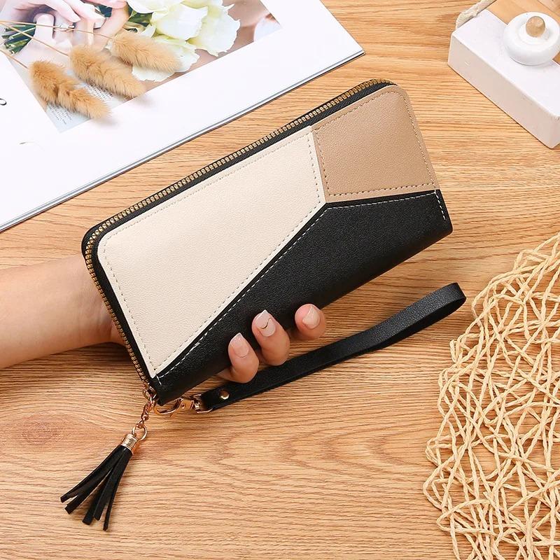 

New Fashionable Japanese and Korean Large Capacity Zipper Wallet Long Wallet for Women Handheld Bag for Women чорний