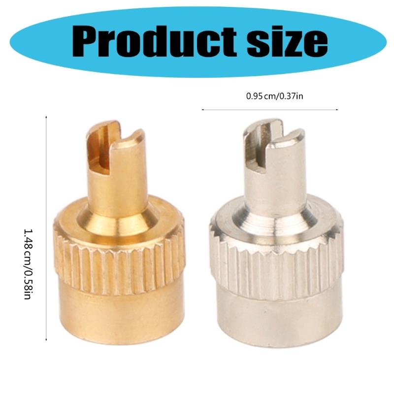 10Pcs Car Motorcycle Tire Valves Caps Tire Valves Stem Caps Copper Slotted Head Stem Cover Road Bike Part Enduring