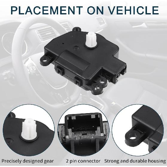 Siłownik klapy powietrznej HVAC Heater Blend Air Door Control do modelu Dodge Ram Durable nr 68048902AA | 2 szt. siłowników klapy powietrznej do modelu Ram 1500
