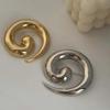 Punk Gold Color Irregular Metal Smooth Spiral Vortex Broochs for Women Men Suit Corsage Pins Party Jewelry Accessory Gifts 2026