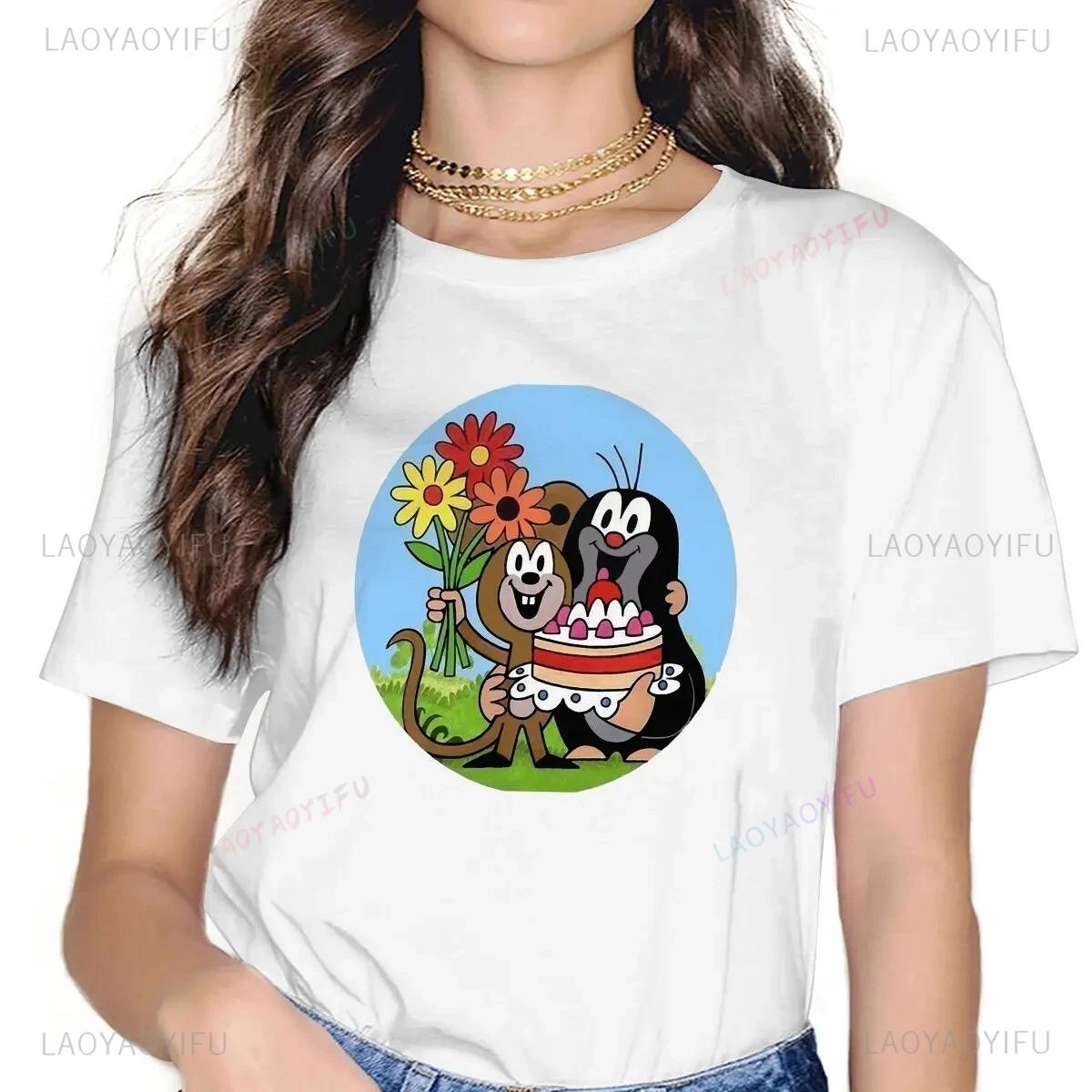 

Krtek Cartoon Mole Story Novel Casual Print Fashion Streetwear Fashion Casual Summer Men women universal crewneck Tshirt 4XL