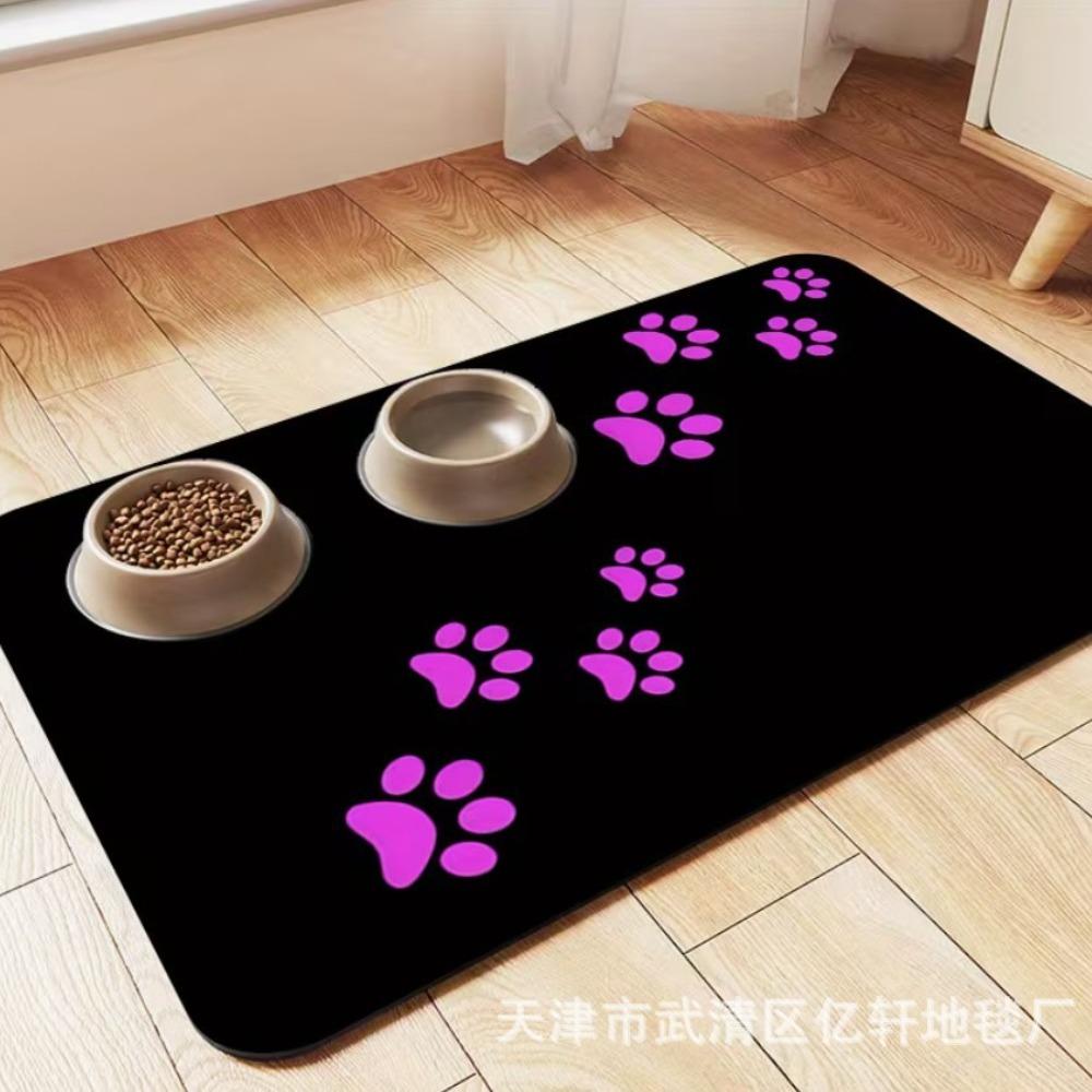 Diatomite Pet Feeding Mat, Non-Slip Quick Dry Dog Cat Food Mat, Stain Resistant Easy Clean Pet Placemat