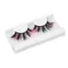 1 Pair 18mm Colored False Eyelashes Cosplay Costume Party Long Curly Pink Glitter Fake Eyelashes for Women G5X01‑2