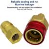 Azwamkue R1234 Adapter, R134a auf R1234 Schnellkupplung, R1234 Schnellkupplung, High-Low-Side-Umrüstsatz, R1234 Schnellkupplung