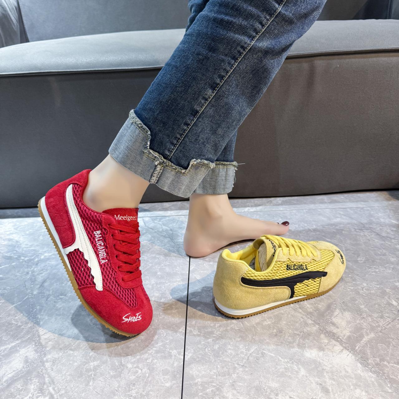 

Сетчатые дышащие кроссовки Forrest Gump женские плоские удобные немецкие тренировочные кроссовки 2025 лето новая модная универсальная спортивная обувь для скейтборда 40 красный