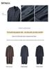 Women's High-Neck Cashmere Knit Dress - Button-Up, Knee-Length, Thick for Autumn/Winter