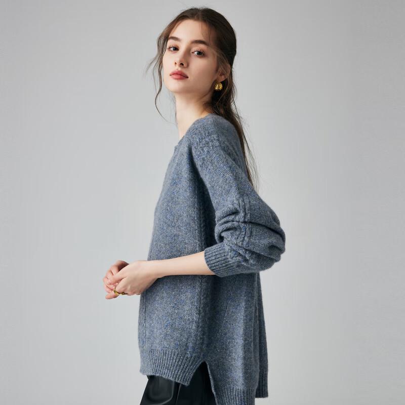 PALUOPO Women's Chunky Cable Knit Cashmere Sweater