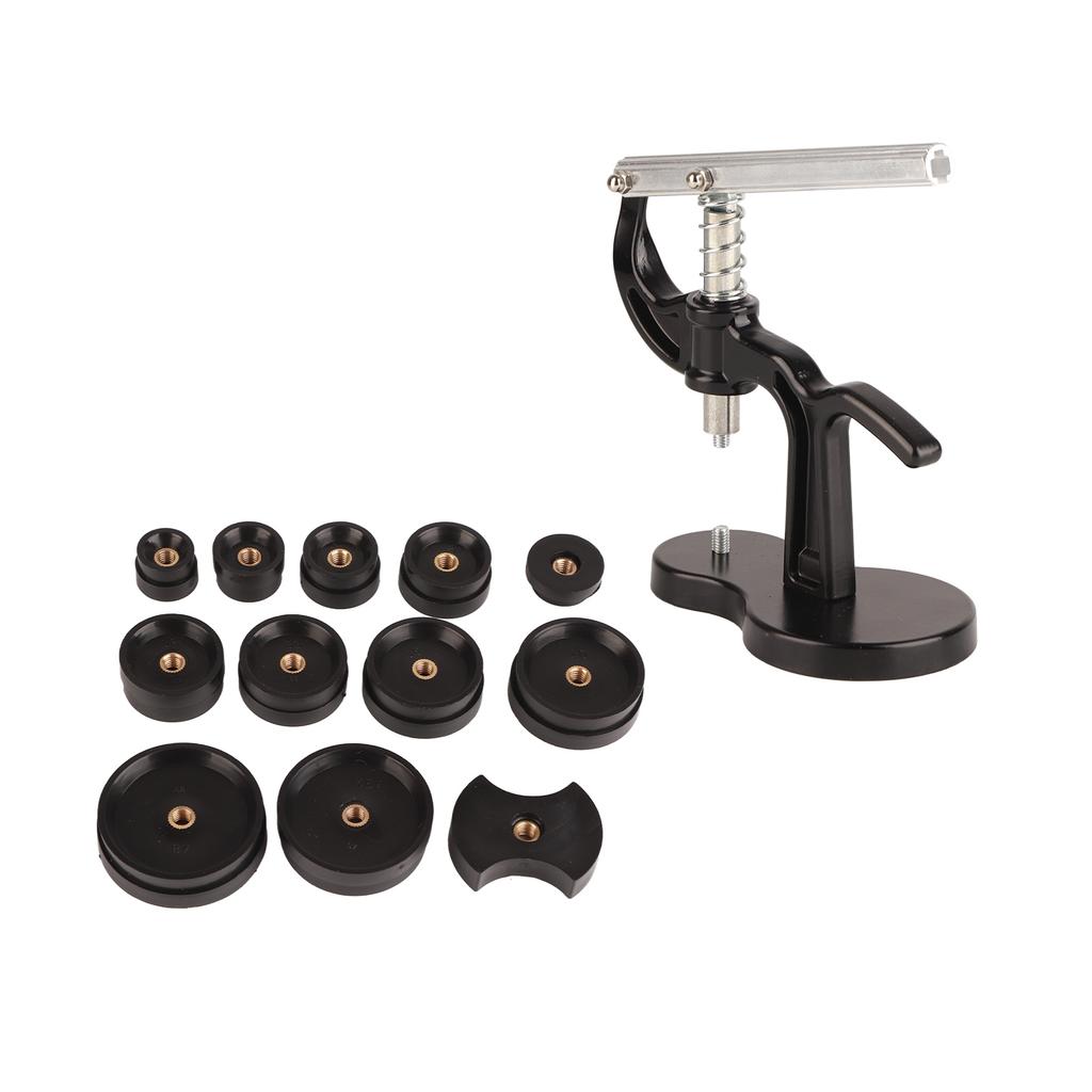 Outil de réparation de montres pour presse de fond de boîtier de montre, changement de pile avec 12 matrices