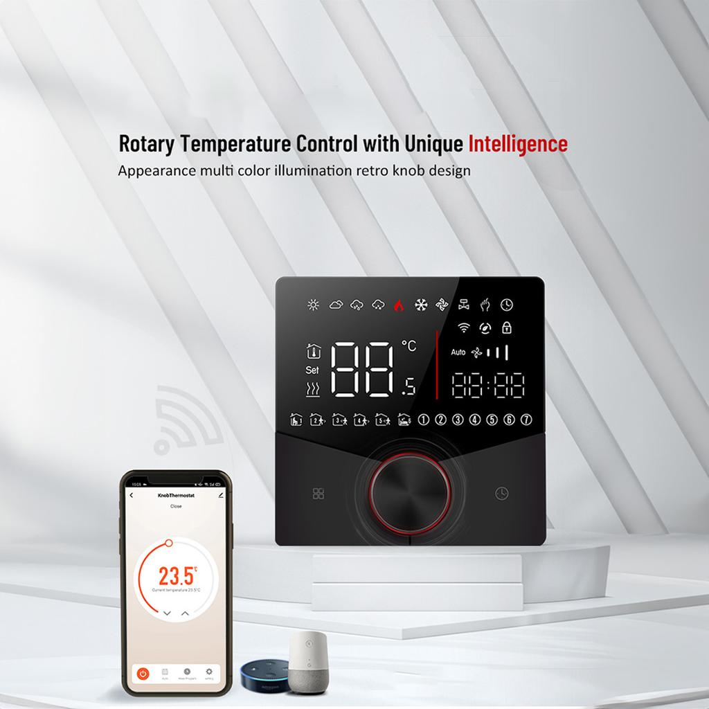 Smart WiFi Thermostat Voice Control Digital Weekly Programmable Temperature Controller Digital Smart Knob Thermostat