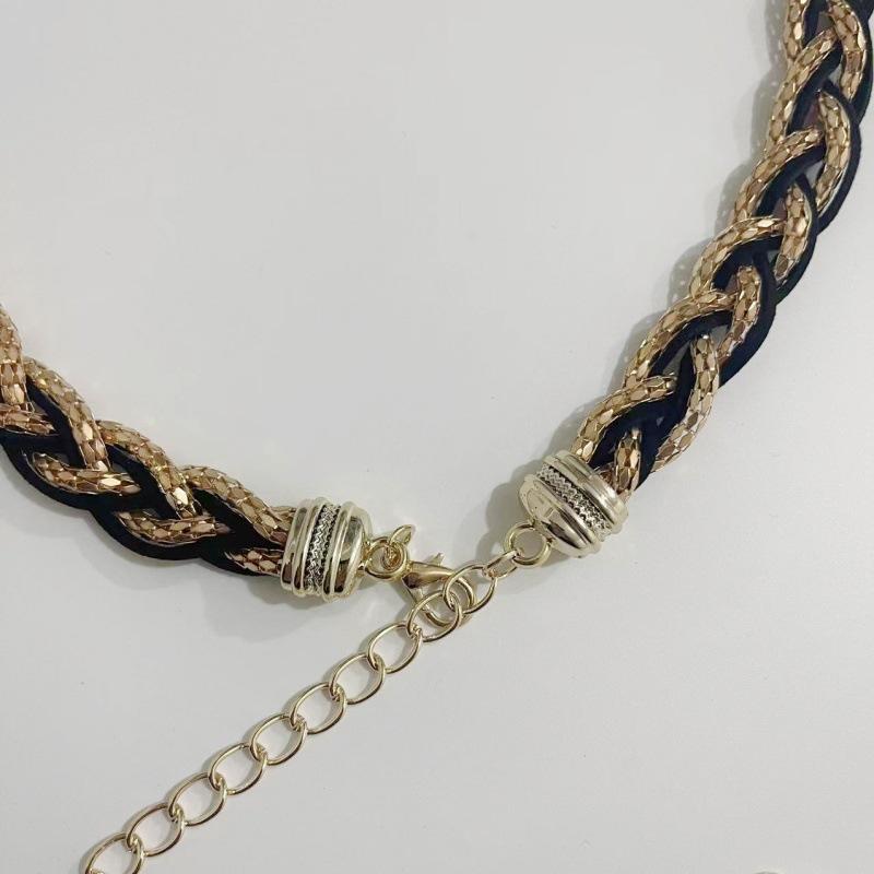 Korean New Thin Belt for Women Casual Metal Braided Tassel Dress Accessories Small Fragrance Style Thin Waist Chain Trendy