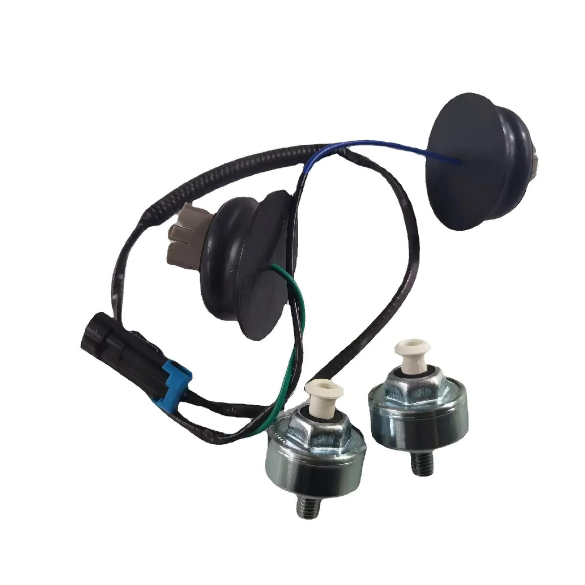 Knock Sensor with Harness Pair Kit Set for Chevy GMC Silverado Sierra Cadillac 10456603, 12575869, 12589867, 12597415, 12601822 12601822