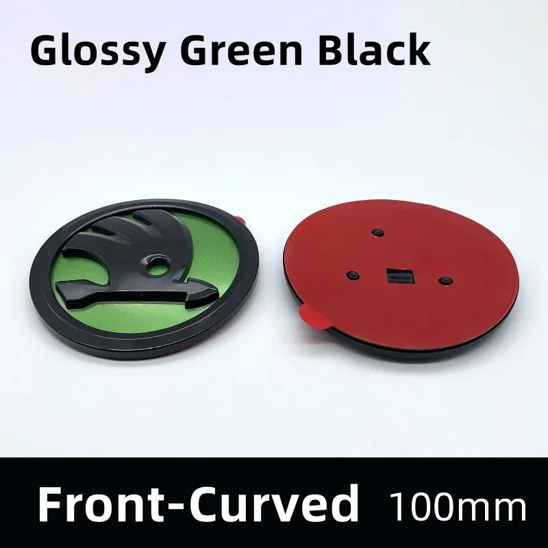 2025 Neu 100mm ABS Auto Frontemblem Heckklappenabzeichen Aufkleber für Skoda Fabia 1 2 A7 Octavia RS Superb Rapid Yeti Karoq Auto Zubehör