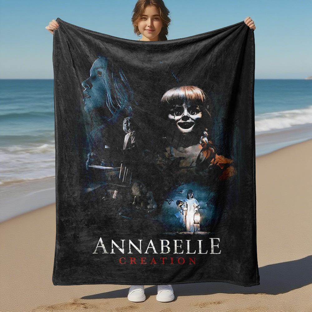 1PC Annabelle Creation Outdoor Flannel Blanket Soft Plush Decor for Picnics, camping,Bedroom, Playroom, Office1219A