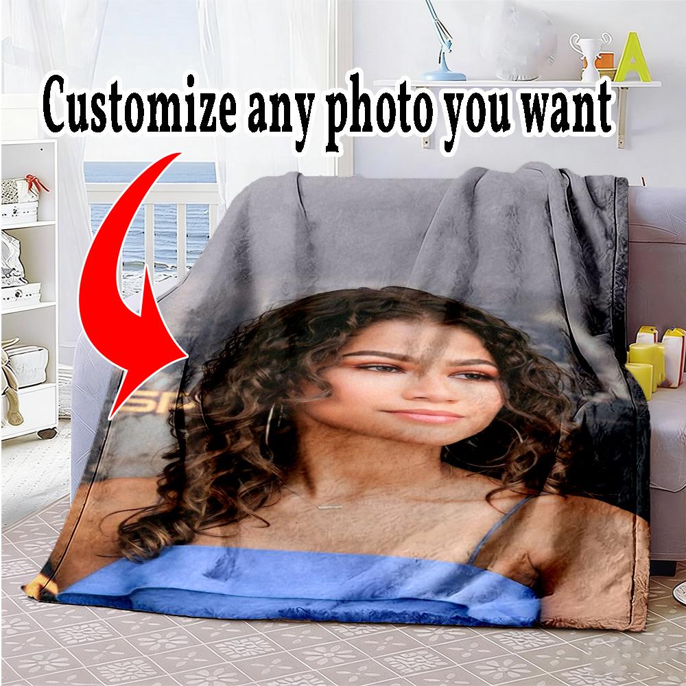 Customize Photos Personalized photos Blanket Throw Personalized Blanket Ultra-Soft Great for Sofa Livingroom Living Room Bedding All-Season Use
