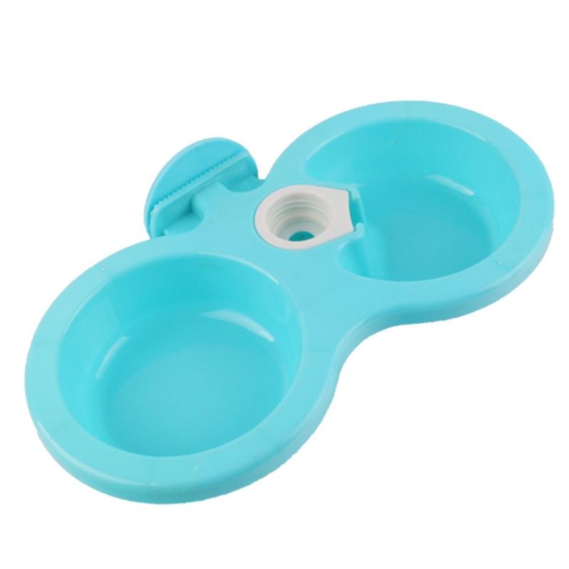 Hanging Pet Feeders Waterer Self Dispensing Automatic Feeders Food Water Dispenser Dog Cats Pet Food Bowl S синий