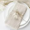 Bohemian Napkin with Fringe Solid Color Dinner Napkin Machine Washable Rustic Napkin for Home Farmhouse Party Wedding Dining Table Decor