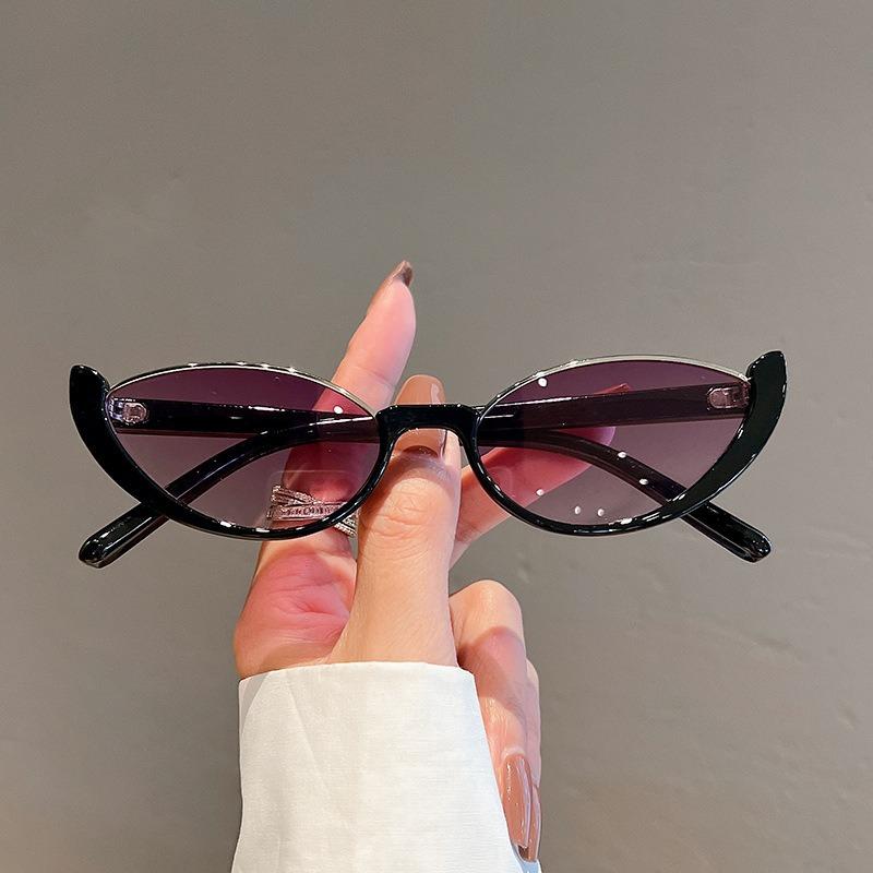 Vintage Small Cat Eye Sunglasses Fashion Half-frame Shades Goggle Sun Glasses Fashion Trendy Streetwear Eyewear Gafas De Sol