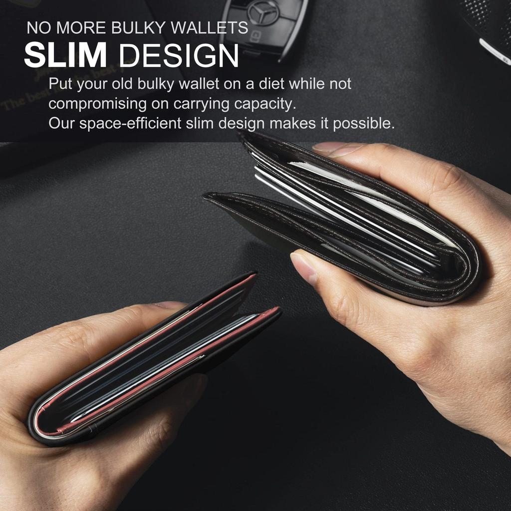 Men's Card Holder Wallet with Money Clip - Minimalist Style, Creative Gift