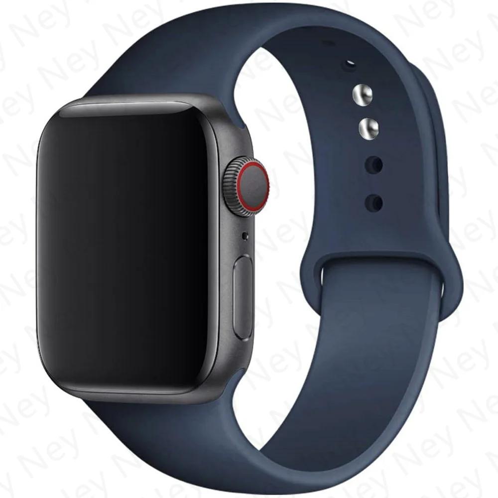Silikonový řemínek pro Apple Watch 44mm 40mm 49mm 45mm 41mm 38mm 42mm Correa Belt Bracelet pro Apple Watch Series 9 8 7 6 5 3 SE Ultra 2