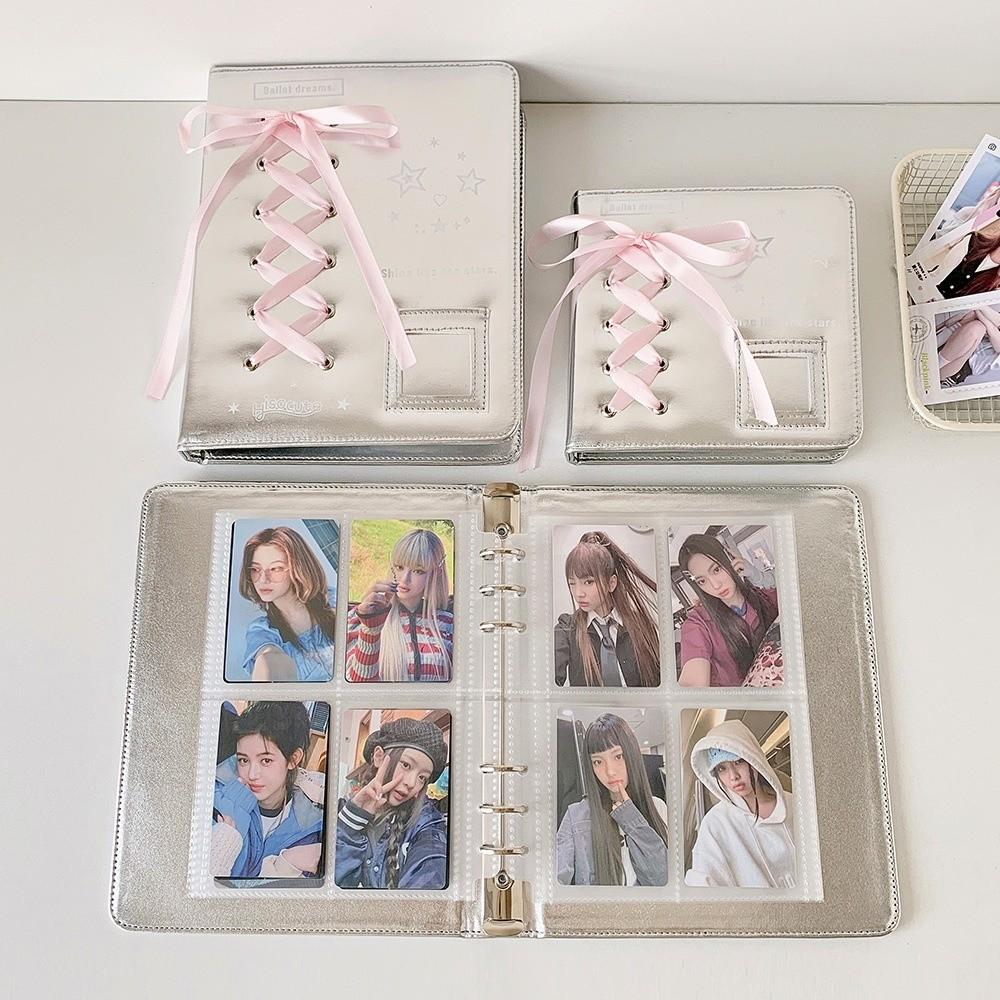 Bow Loose Leaf Photo Album Cover Korean Style Photocard Cover A5/A7 Binder Notebook Cover  Study
