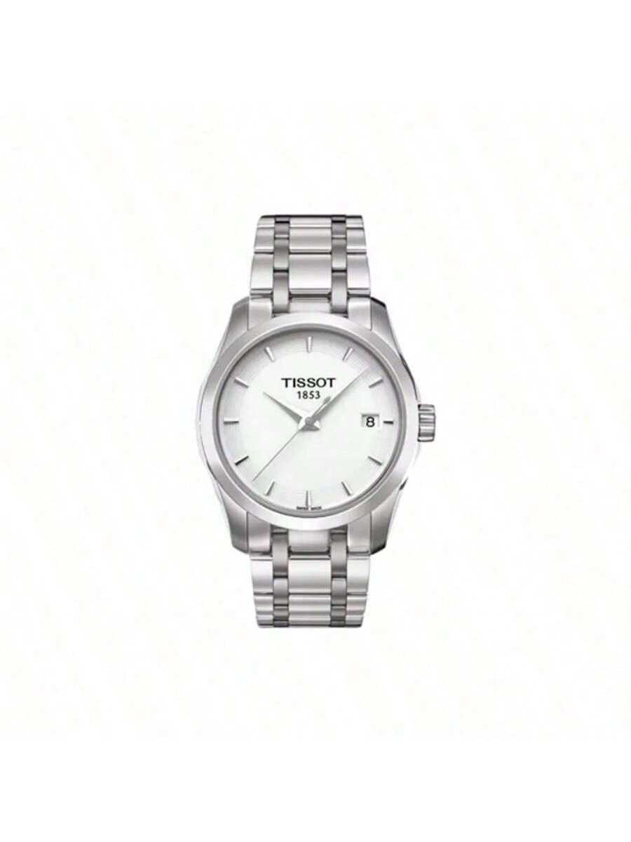 

This Tissot Couto series quartz-movement calendar watch women stylish simple, suitable business, sports, formal occasions. Rui T035.210.11.011.00 білий