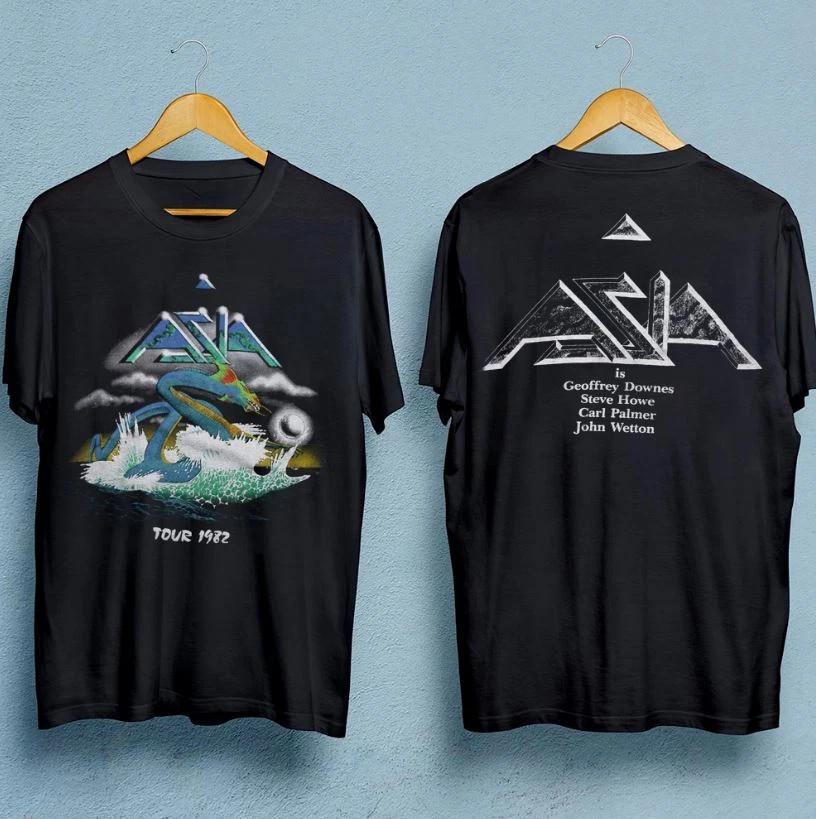 

ASIA band Tour Men T-shirt Double-sided Black Unisex All sizes Unisex T-Shirt L