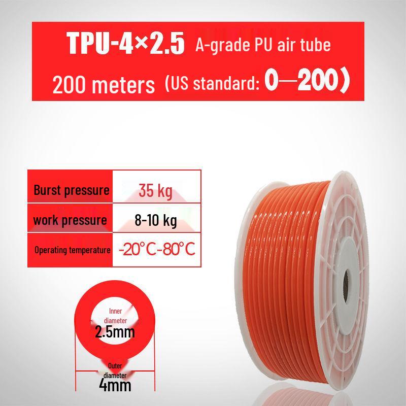 High-Pressure 8MM PU Pneumatic Air Hose for Air Compressors