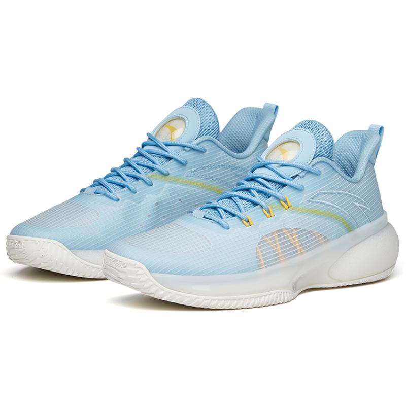 Anta Cement Busters Cement Killer Light Bubble Collection Low-Top Performance Basketball Shoes Men's Waterfall Blue Sneakers 112121606S-9