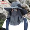 1Pcs Full Face Cover Fishing Hat Sun Cap Summer Hat Outdoor Anti UV Hiking Hat  Women Men
