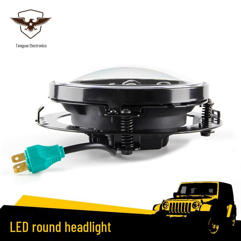 7-Inch LED Harley Headlight & Bracket Set for Jeep Wrangler