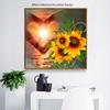 Diamantstickerei Sonnenblumen 5D Diamantmalerei Kreuzstich Herzform
