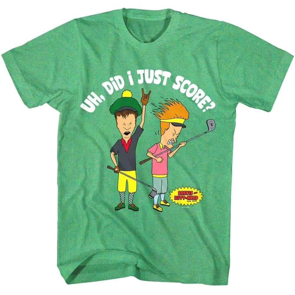 Beavis and Butthead Did I Just Score Golf Men s T Shirt 2XL