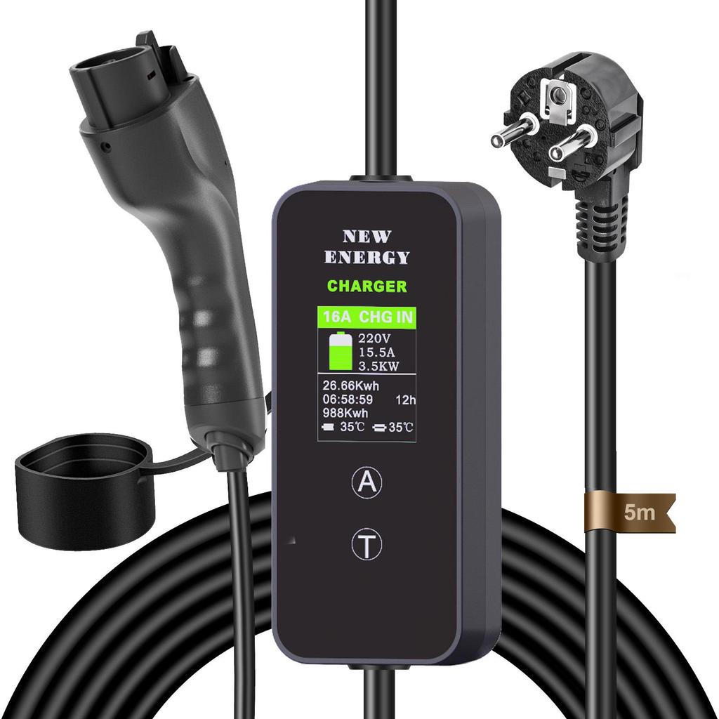 Typ 2 EU-standard EV-laddare med EU/US/AUS/UK-kontakt för elfordon