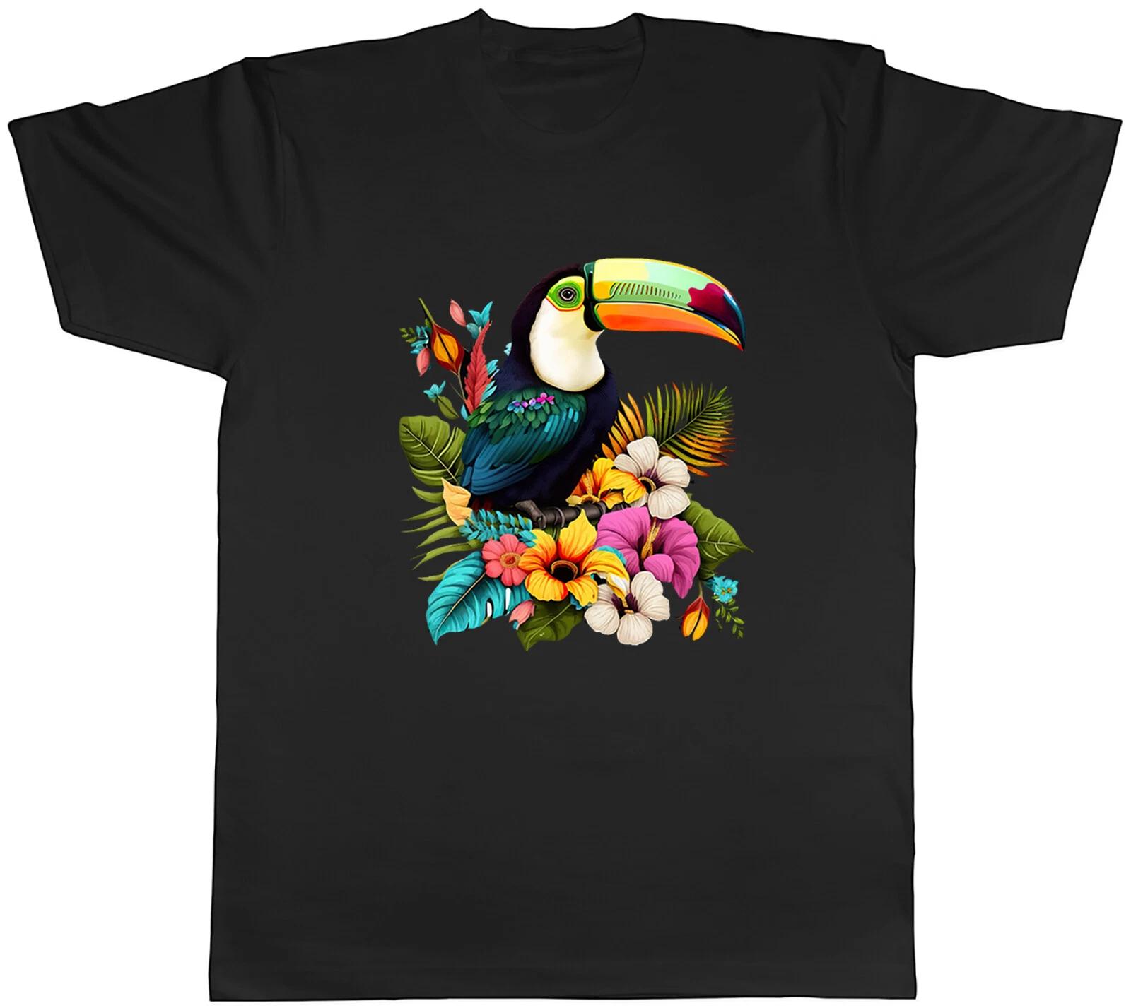 Toucan Lover Mens T-Shirt Tropical Rainforest Bird Unisex Tee Gift XS