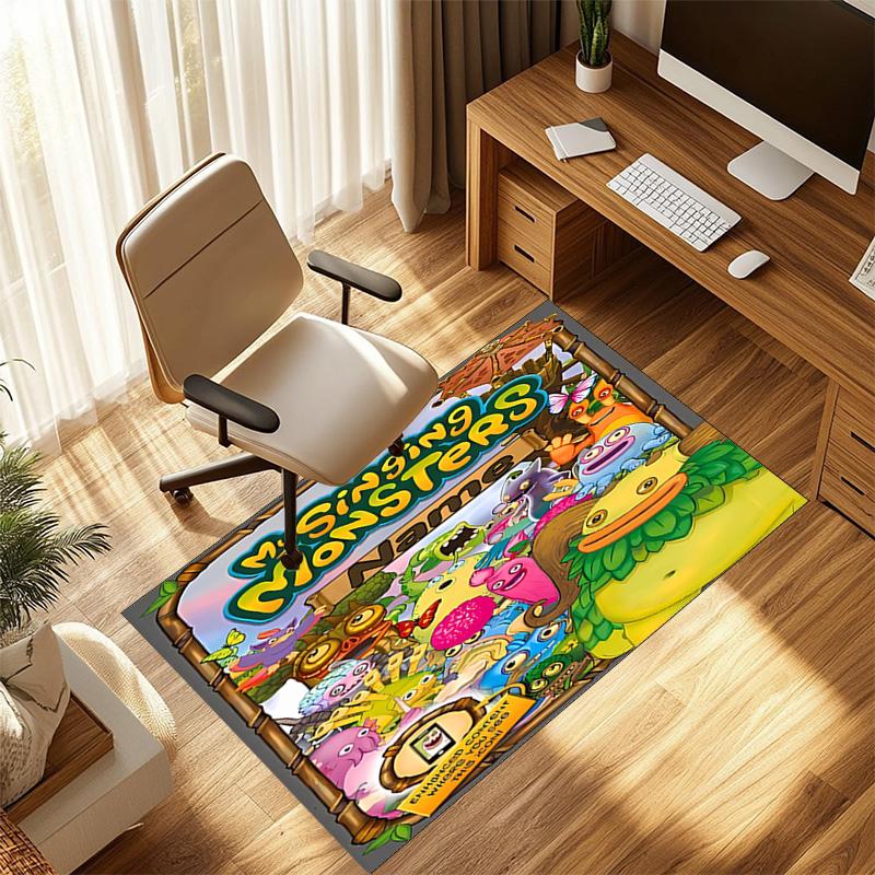 Customizable Name My Singing Monsters Mat-Non Slip Backing,Suitable for Living Room, Bedroom,Bathroom-Soft,Durable,Perfect Gift