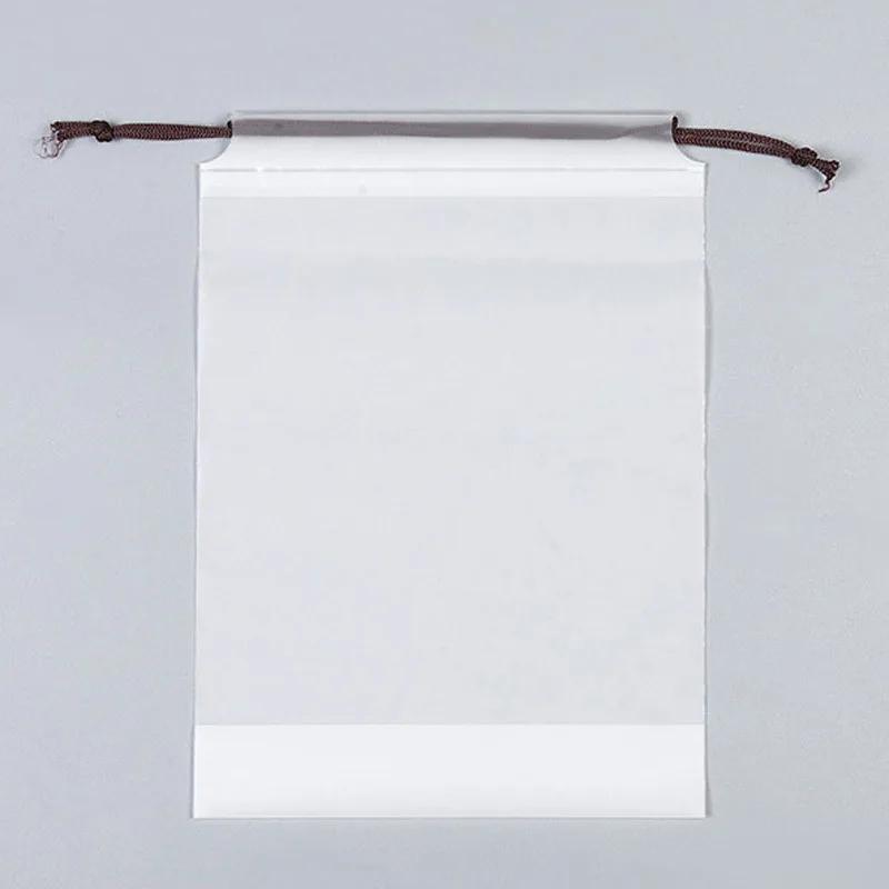 10/20pcs Transparent Frosted Clothes Packaging Drawstring Bags Storage Travel Pocket Shoes Organizer Waterproof Pouches