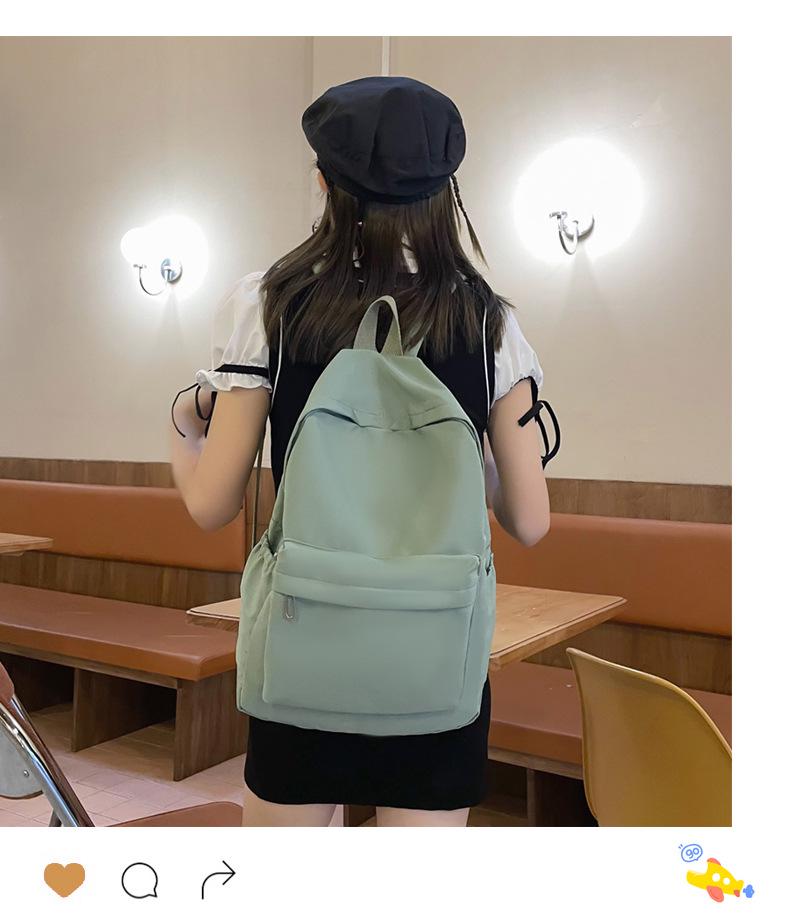2023 Winter Women's Solid Color Casual Backpack - Large Capacity, Simple Design, Ideal for School and Travel