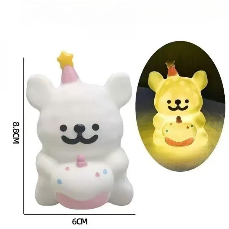 Kawaii Panda Led Night Light Lamp Cute Cartoon Pat Lamp Animal Bedroom Decorative Living Room Dolls Gifts Kids Baby Night Light