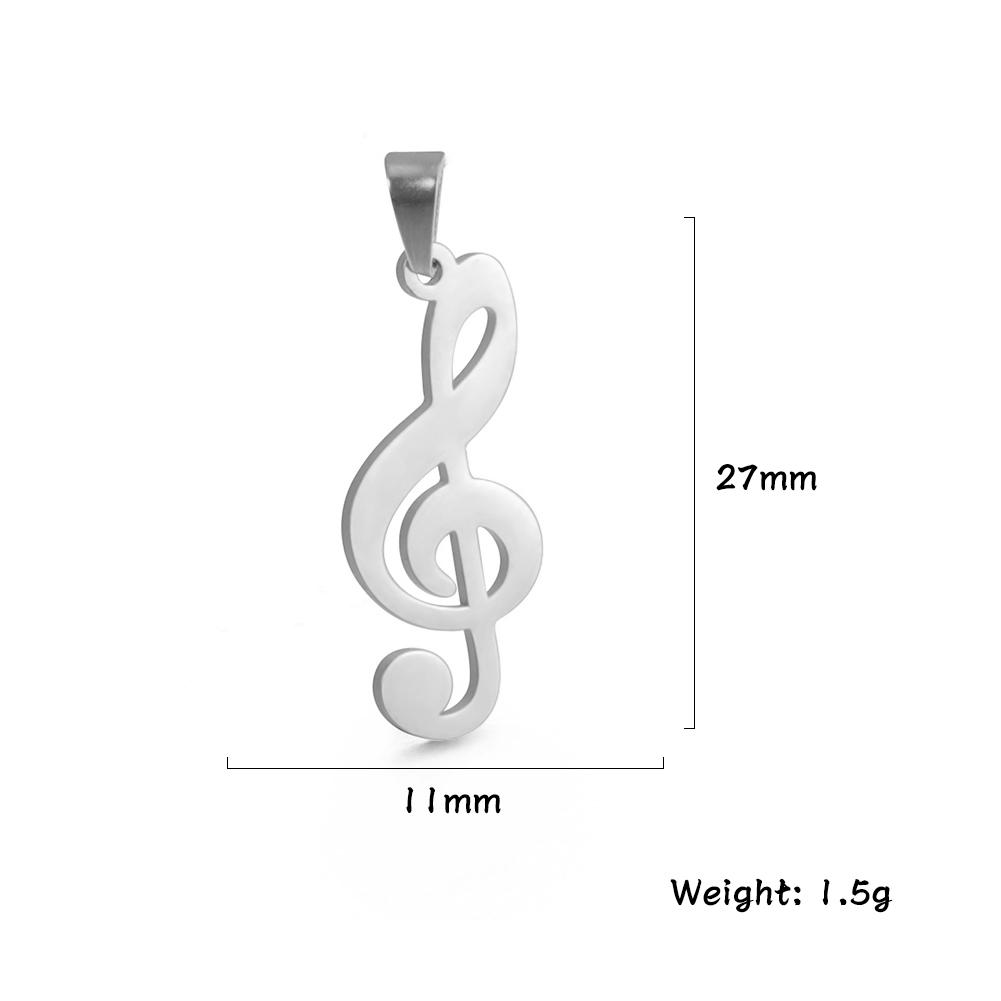 My Shape 5 pcs Musical Note Charms DIY Necklaces Bracelets Earring Music Pendants Stainless Steel Jewelry Making DIY Accessories