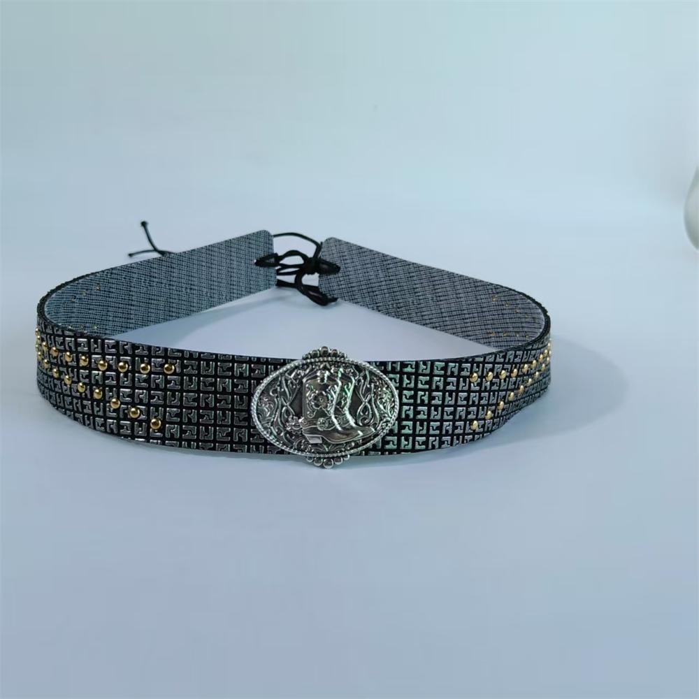 Enthic Hat Accessories Leather Belt For Hat Band Cowboy Hat Decoration Rivet Belt Straw Hat Band Bohemia Hat Accessory