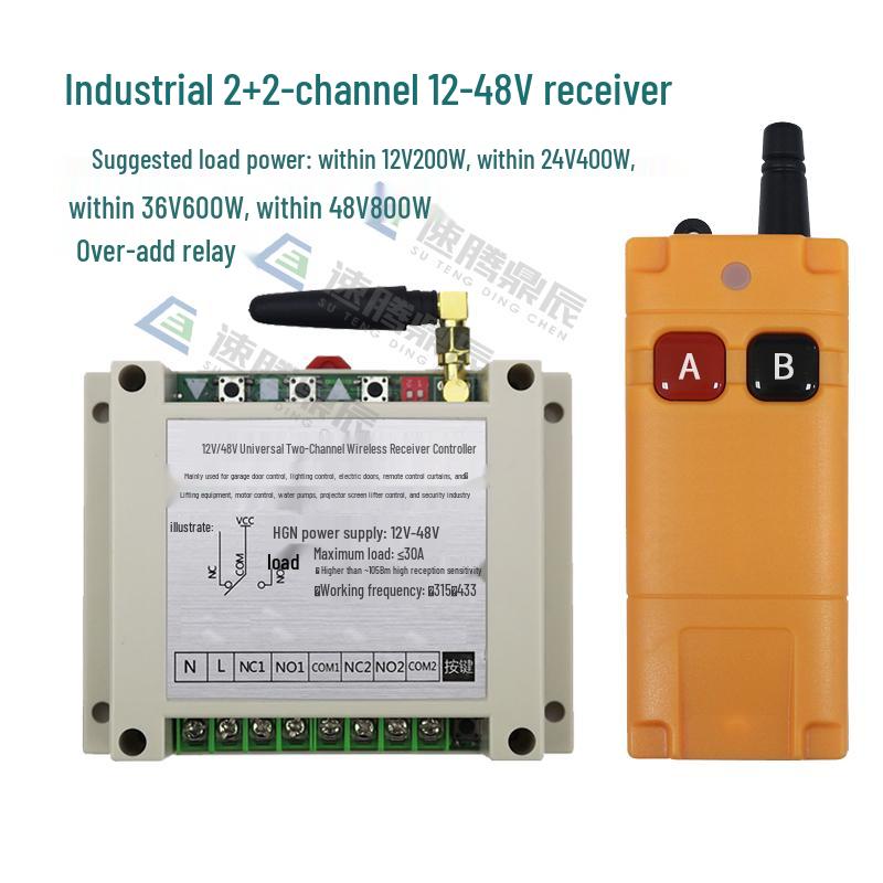 Waterproof Wireless 2-Button Remote Control Switch for 220V/380V Water Pump Motor
