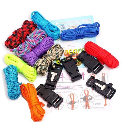 20-Piece Set of 4mm Paracord, 3m X 100mm, for Bracelets, Straps, Collars, and Emergency Preparedness Kits, 280kg Tensile Strength