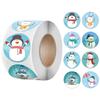 50-500pcs Seal Label Sticker Merry Christmas Sticker 1 Inch Snowman Christmas, for Party DIY Packaging Stationery Sticker