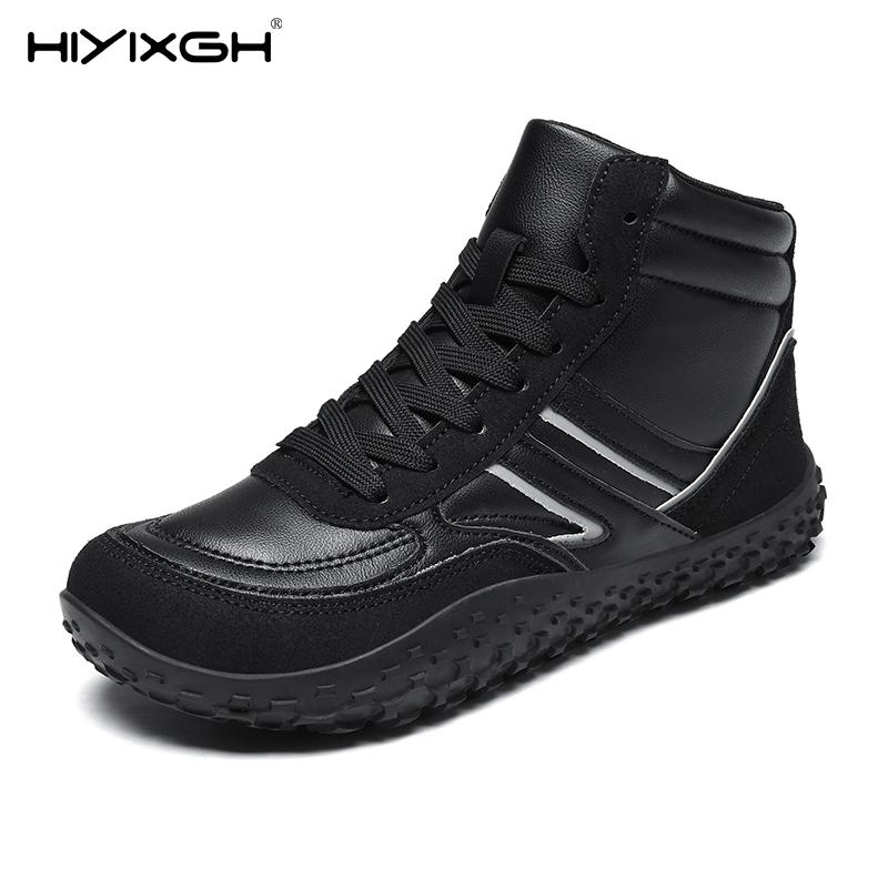 New Winter Booties Outdoor Waterproof Barefoot Boots For Men Ankle Boots Minimalist Barefoot Non-Slip Casual Sneakers Big Size