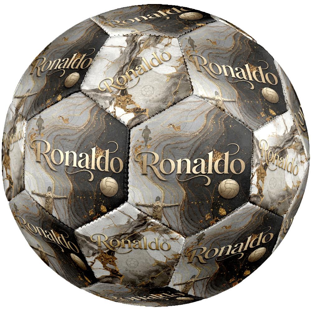 Ronaldo's Golden Marble Ronaldo Soccer Ball Size 5 Football Machine Sewn Indoor/Outdoor Training and Matches Unique Gift for Soccer Lovers