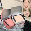 Herorange Delicate Smooth Blush Square Iron Box Monochrome Blush Cream Color Natural Rouge Blush Mud